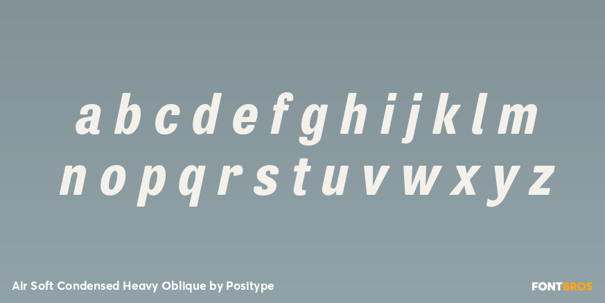 Air Soft Condensed Heavy Oblique Font Poster #3