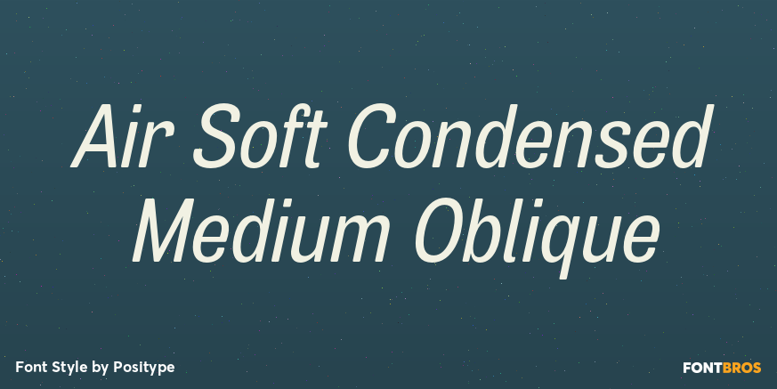Air Soft Condensed Medium Oblique Font Poster #1