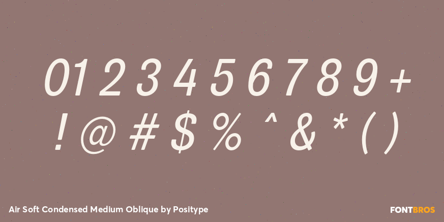 Air Soft Condensed Medium Oblique Font Poster #1