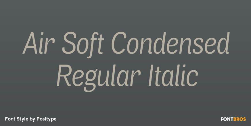 Air Soft Condensed Regular Italic Font Poster #1