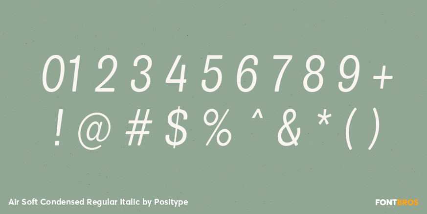 Air Soft Condensed Regular Italic Font Poster #4