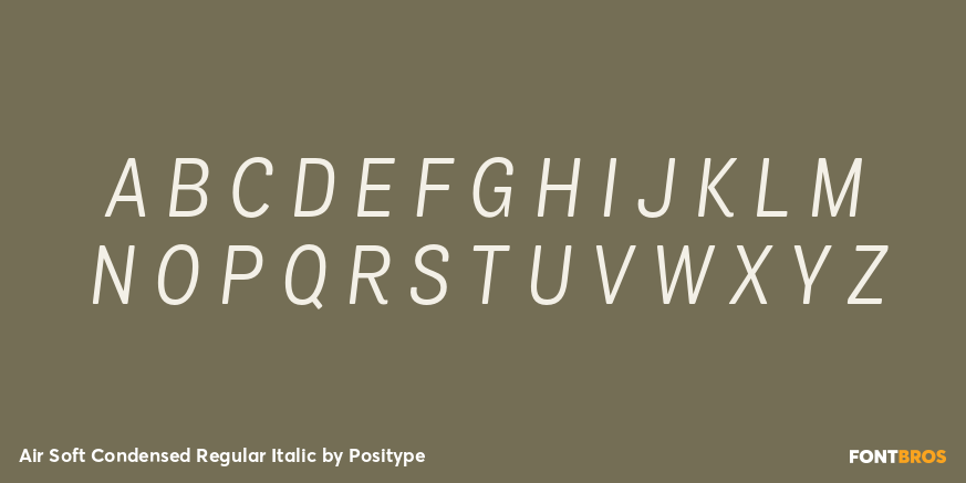 Air Soft Condensed Regular Italic Font Poster #2
