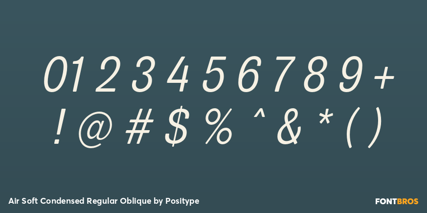 Air Soft Condensed Regular Oblique Font Poster #4