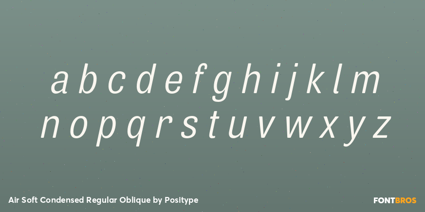 Air Soft Condensed Regular Oblique Font Poster #3