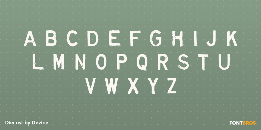 Diecast Font Poster #3