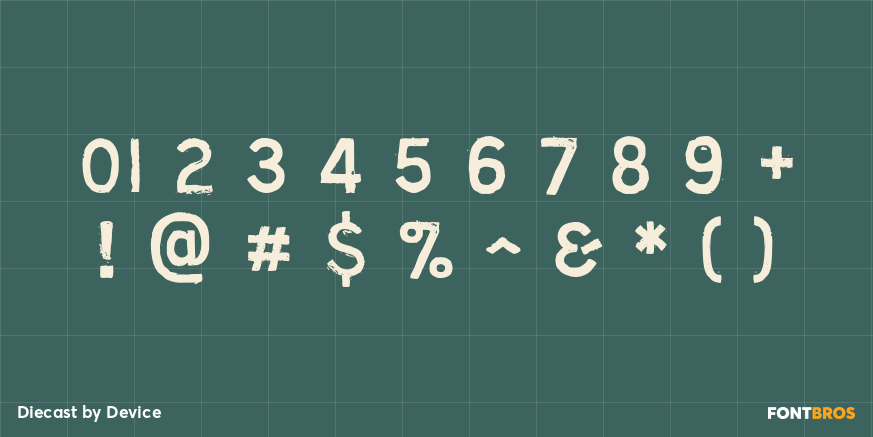 Diecast Font Poster #4