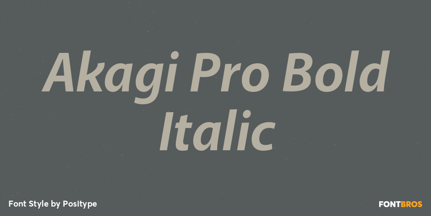 Akagi Pro Bold Italic Font Poster #1