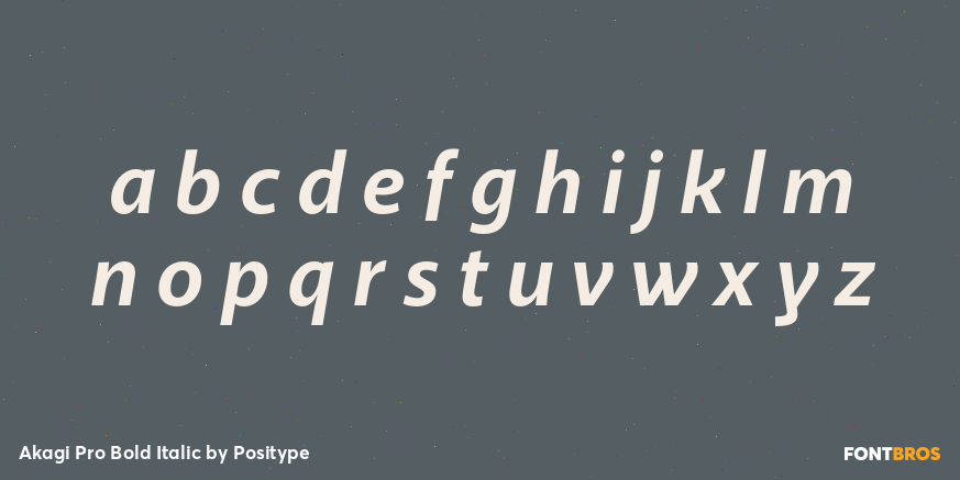 Akagi Pro Bold Italic Font Poster #3