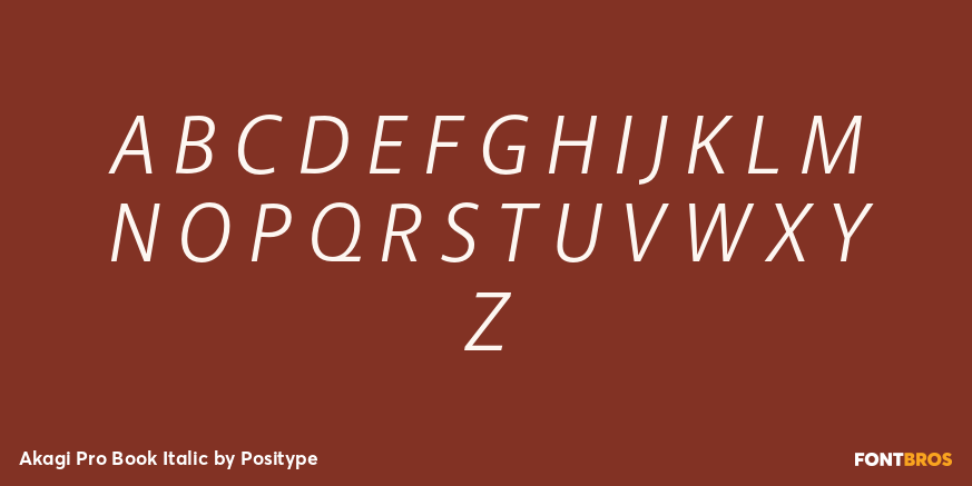 Akagi Pro Book Italic Font Poster #1
