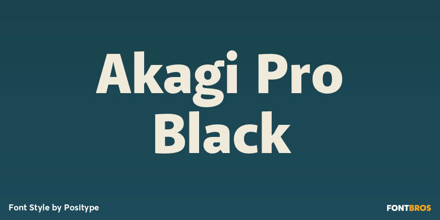Akagi Pro Black Font Poster #1