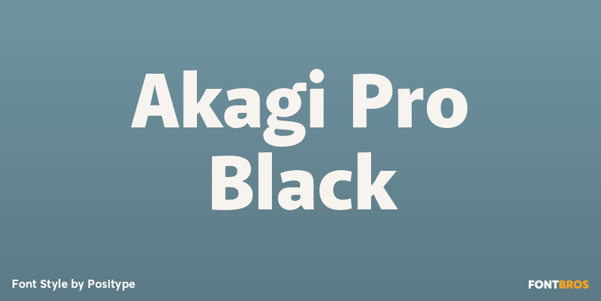 Akagi Pro Black Font Poster #1