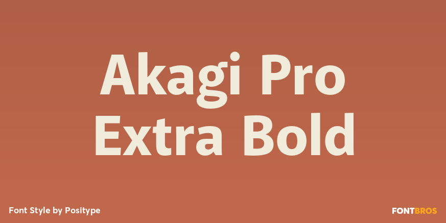 Akagi Pro Extra Bold Font Poster #1