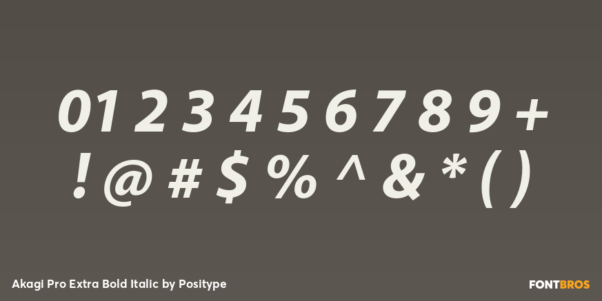Akagi Pro Extra Bold Italic Font Poster #4
