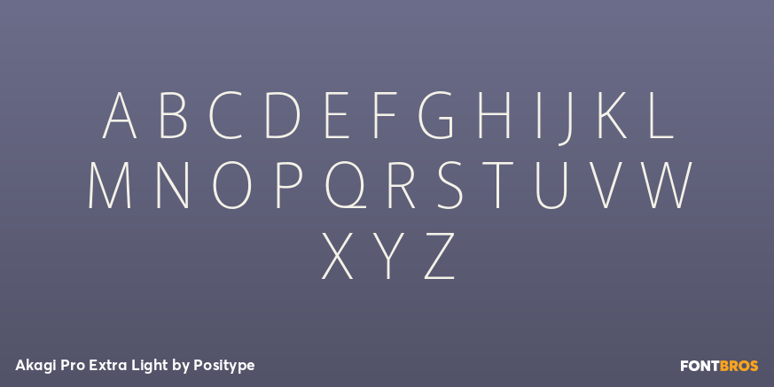 Akagi Pro Extra Light Font Poster #2
