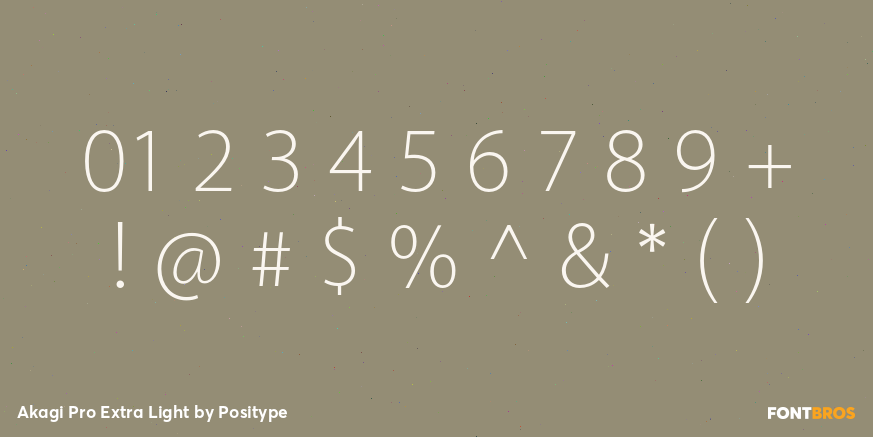 Akagi Pro Extra Light Font Poster #4