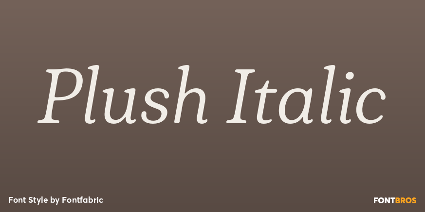 Plush Italic Poster