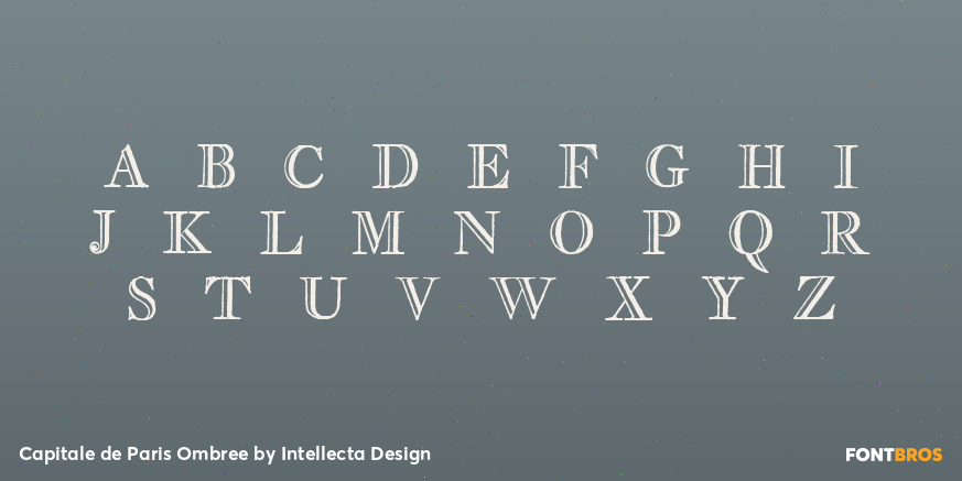 Capitale de Paris Ombree Font Poster #3