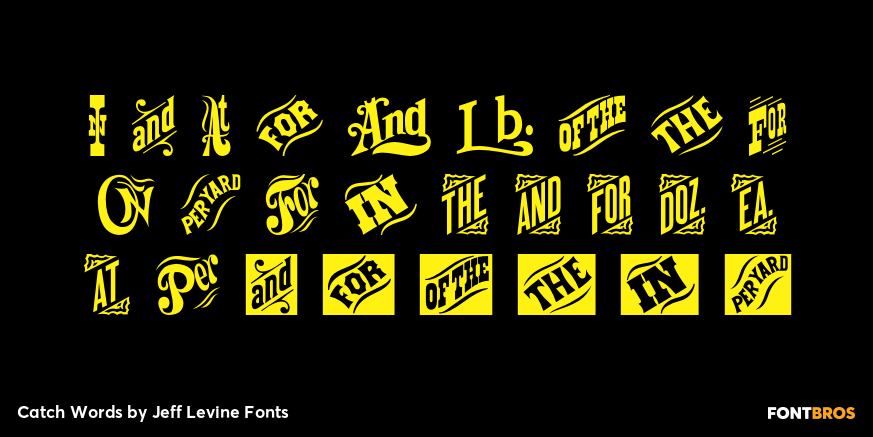 Catch Words Font Poster #2