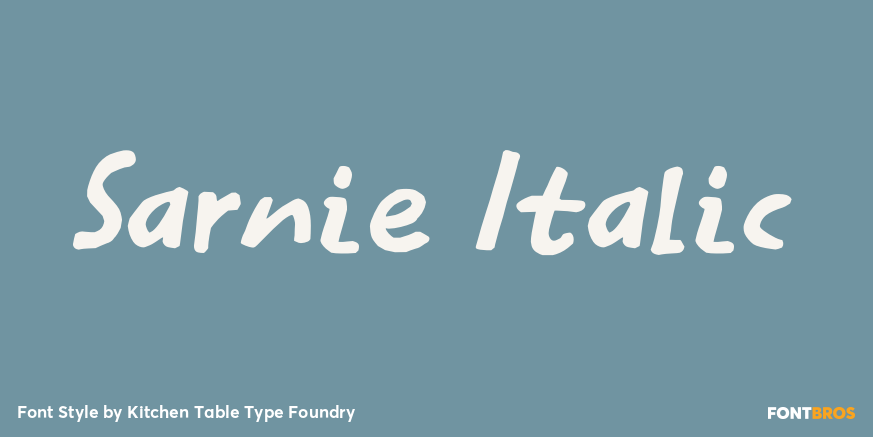 Sarnie Italic Font Poster #1