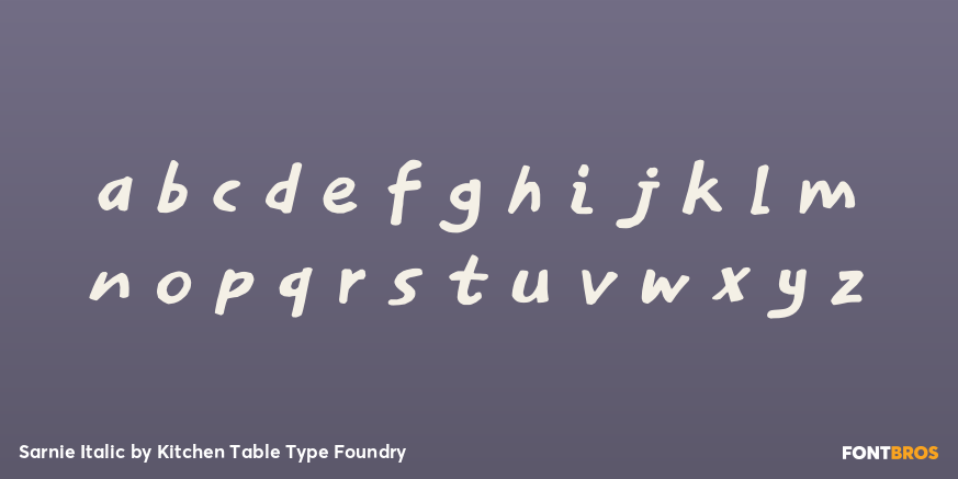 Sarnie Italic Font Poster #3