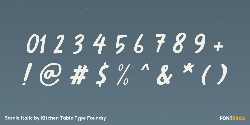 Sarnie Italic Font Poster #4