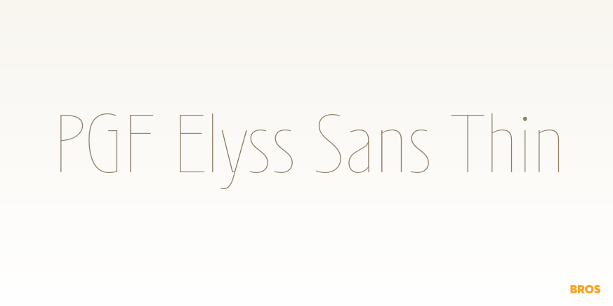 PGF Elyss Sans Thin Poster