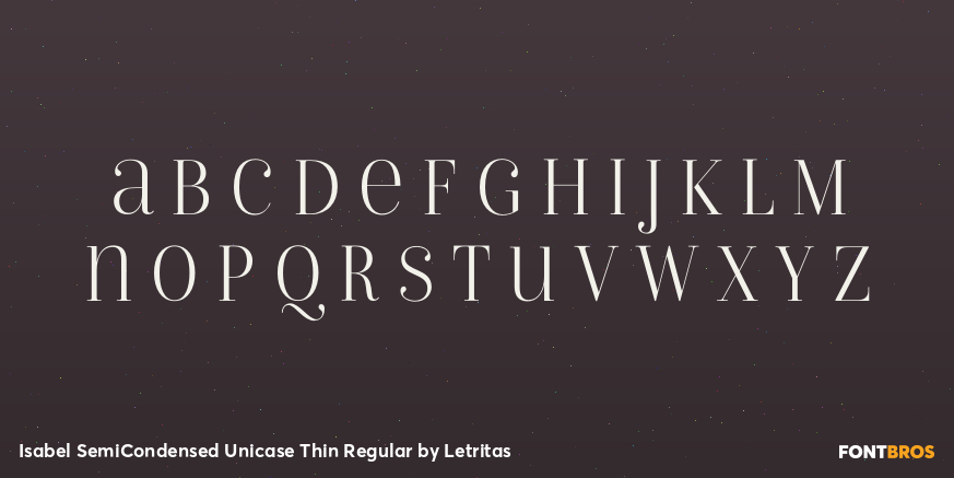 Isabel SemiCondensed Unicase Thin Regular Font Poster #2