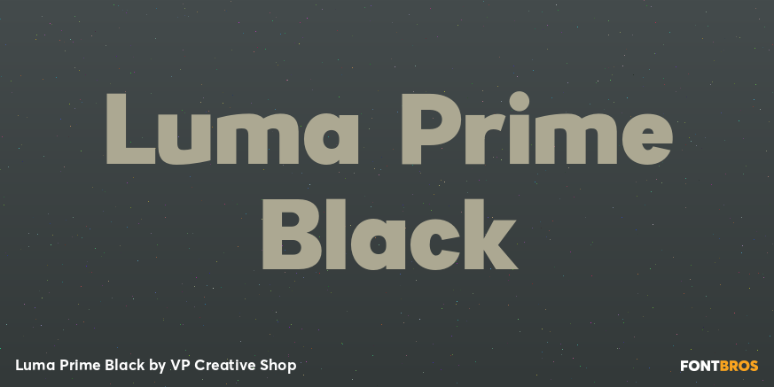 Luma Prime Black Font Poster #1