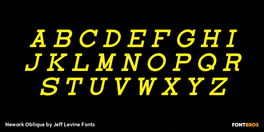 Newark Oblique Font Poster #2