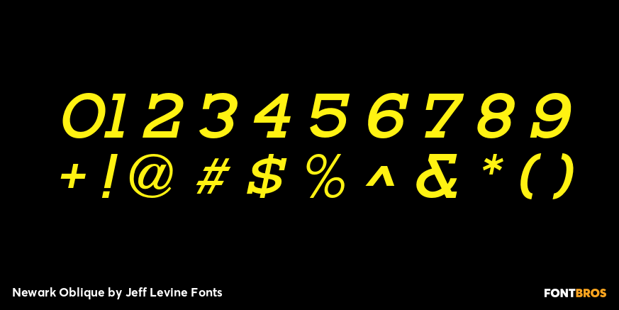 Newark Oblique Font Poster #4