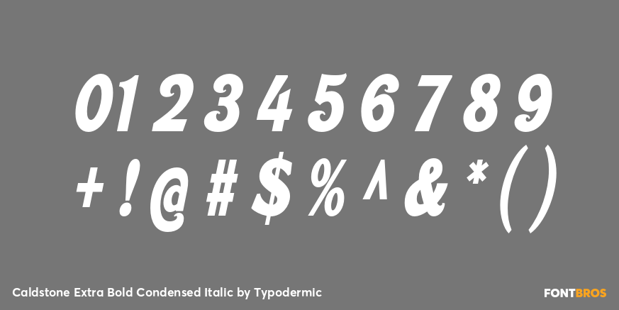 Caldstone Extra Bold Condensed Italic Font Poster #1