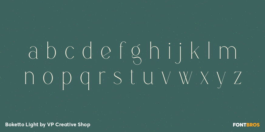 Boketto Light Font Poster #3