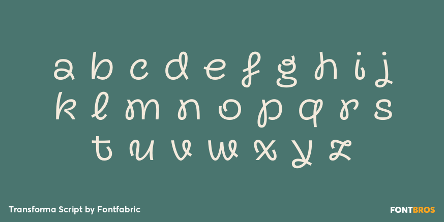 Transforma Script Font Poster #3