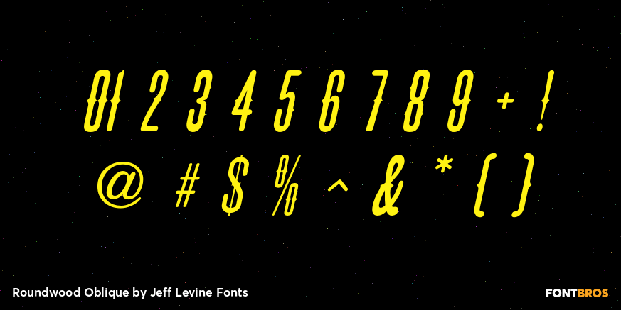 Roundwood Oblique Font Poster #4