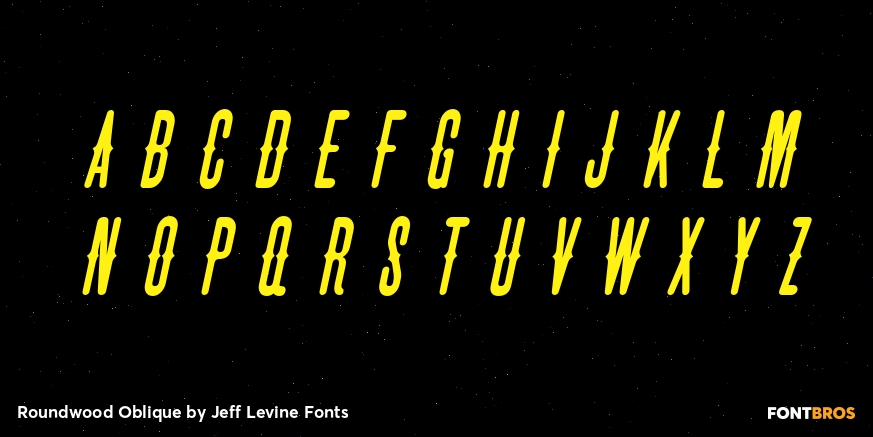 Roundwood Oblique Font Poster #3