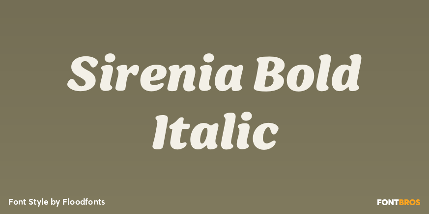 Sirenia Bold Italic Poster