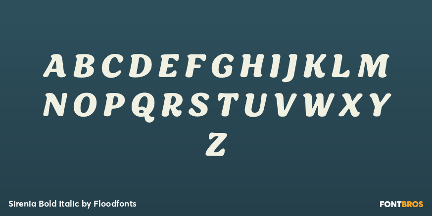 Sirenia Bold Italic Font Poster #2