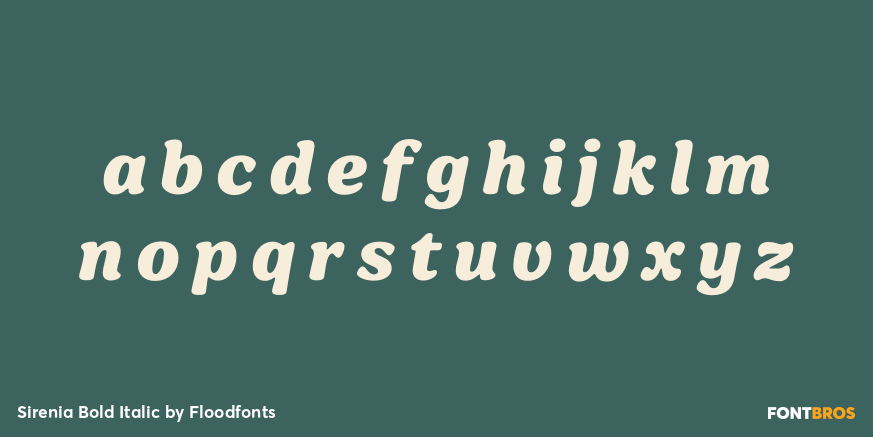 Sirenia Bold Italic Font Poster #3