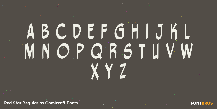 Red Star Regular Font Poster #2