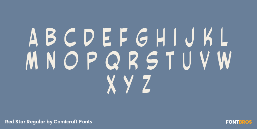 Red Star Regular Font Poster #3
