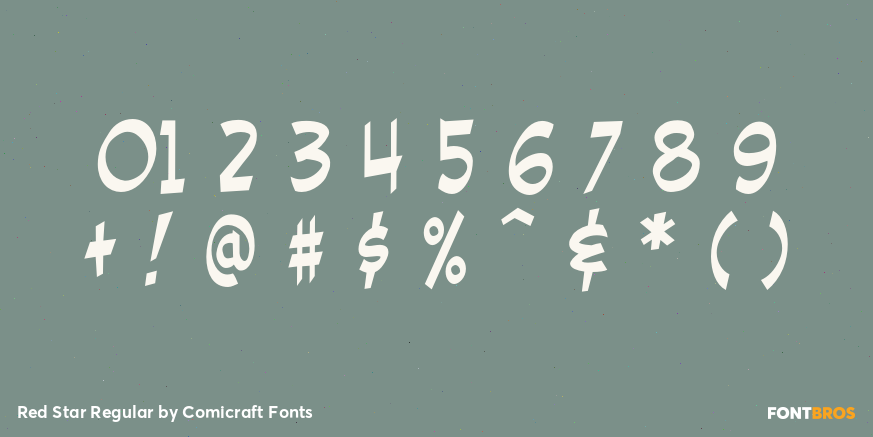 Red Star Regular Font Poster #4