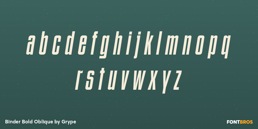 Binder Bold Oblique Font Poster #3