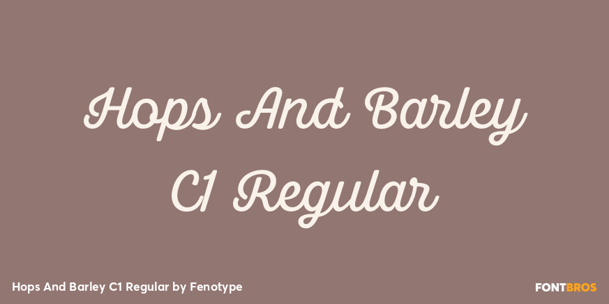 Hops And Barley C1 Regular Poster