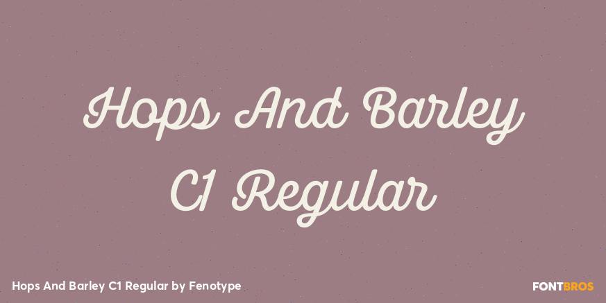 Hops And Barley C1 Regular Poster