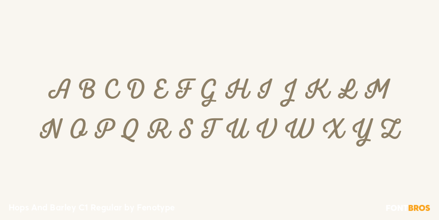 Hops And Barley C1 Regular Font Poster #2