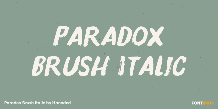 Paradox Brush Italic Font Poster #1