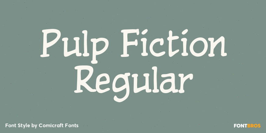 Pulp Fiction Regular Font Poster #1