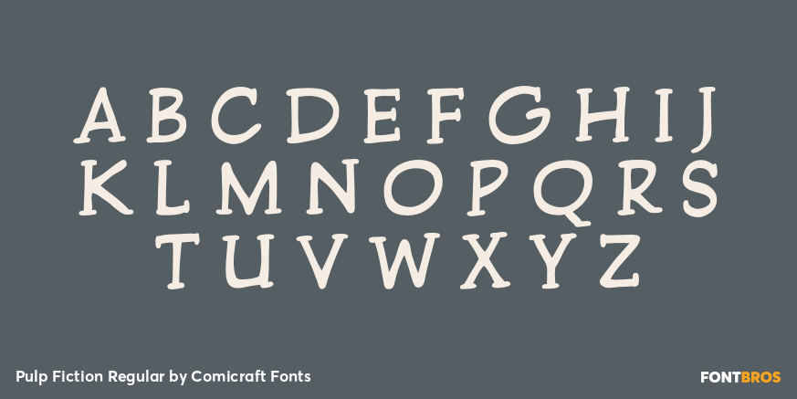 Pulp Fiction Regular Font Poster #2