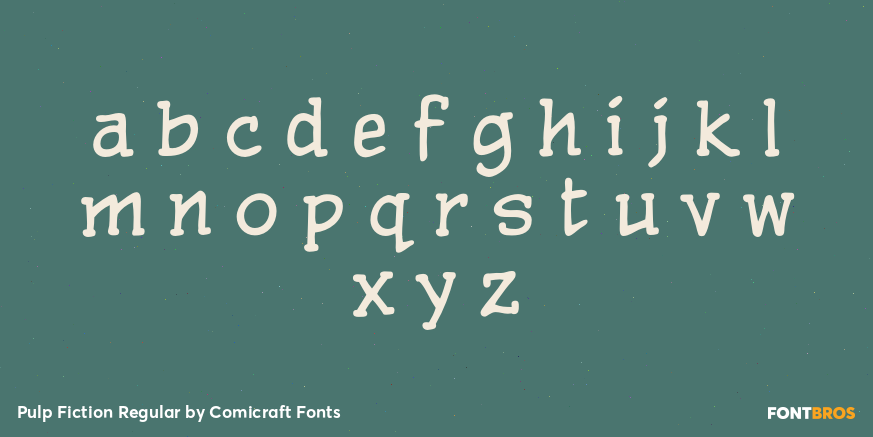 Pulp Fiction Regular Font Poster #3