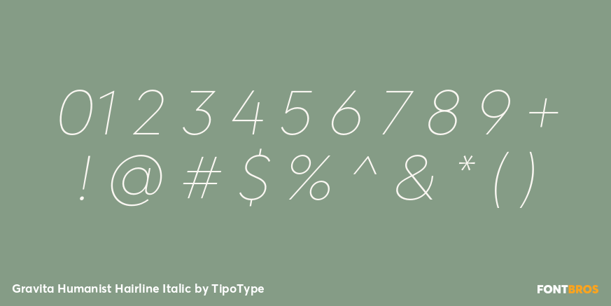 Gravita Humanist Hairline Italic Font Poster #4